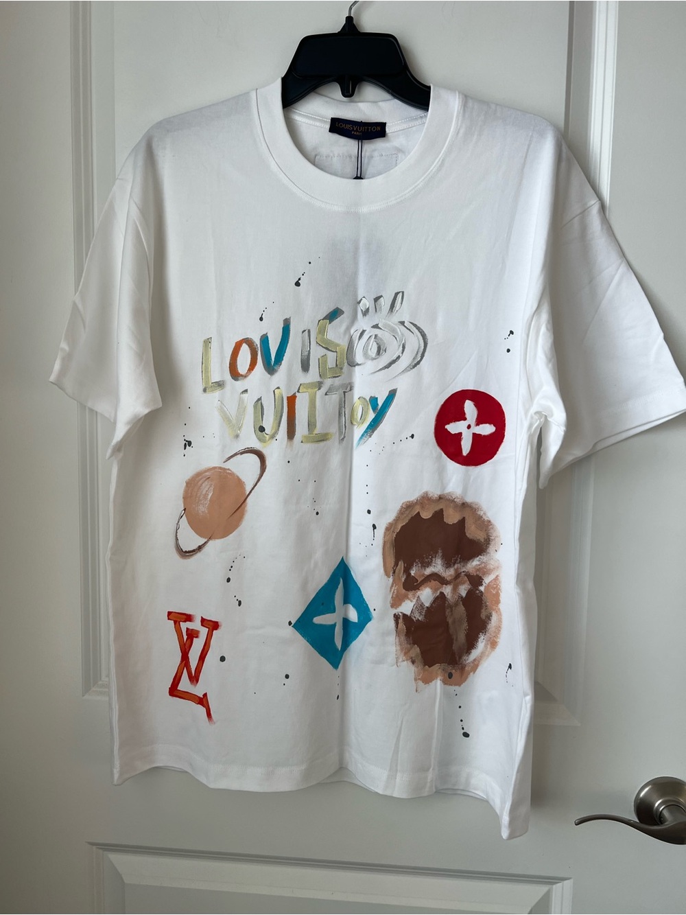 Louis Vuitton Kids White Graphic Logo T-Shirt